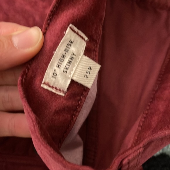 Madewell 10" High-Rise Skinny Jeans: Stretch Velvet Edition size 25P - Picture 5 of 5